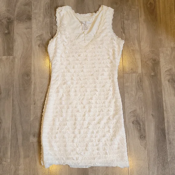 White Ruffle Dress - Picture 5 of 8